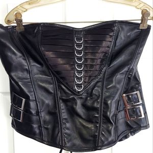 Faux leather corset 2X
